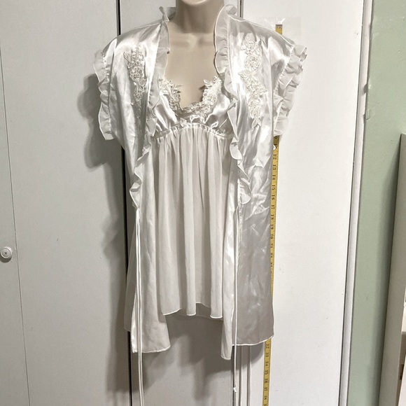 INTIMO DONATELLA Wedding Night Baby Doll Chemise and Robe 2 Piece Set Medium - Picture 3 of 16
